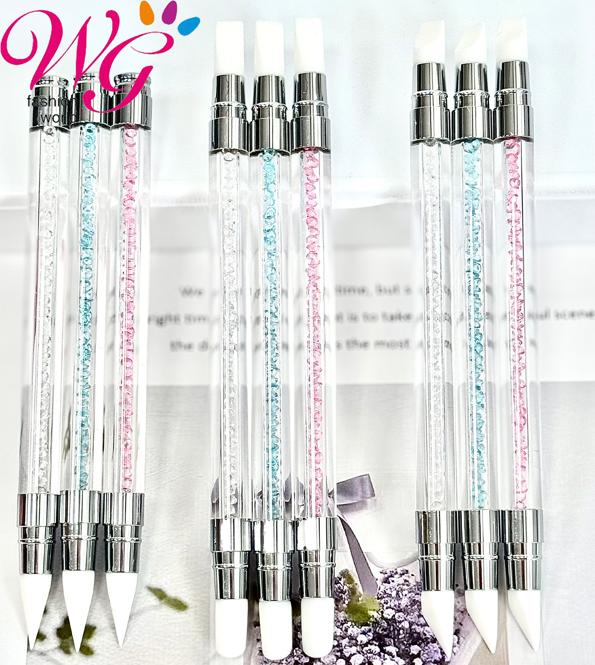 PINCEL DE SILICON DOBLE. ** 3 pz.**