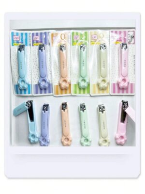 Cortaúñas mediano  Diseño de funda en colores pastel.