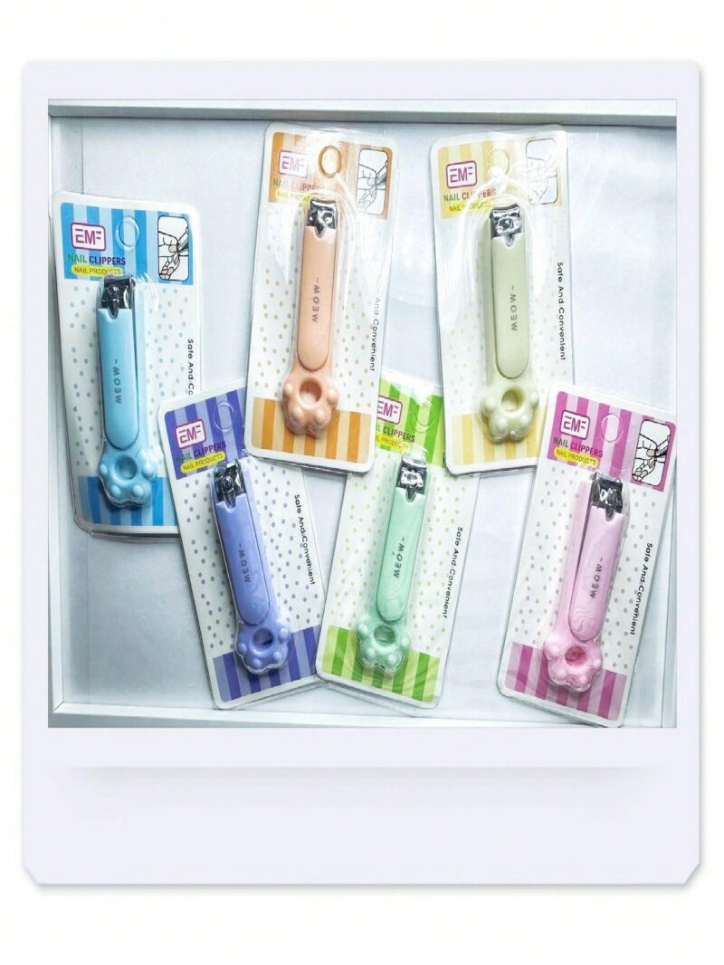 Cortaúñas mediano  Diseño de funda en colores pastel. - Imagen 2