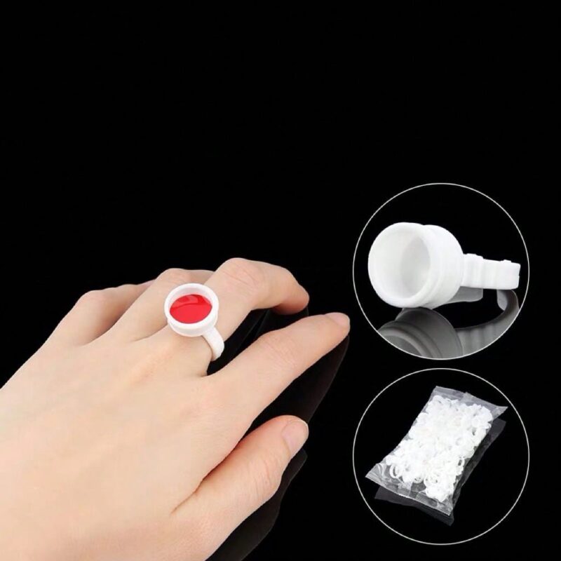 Anillo para pegamento de pestañas 100 piezas - Imagen 3