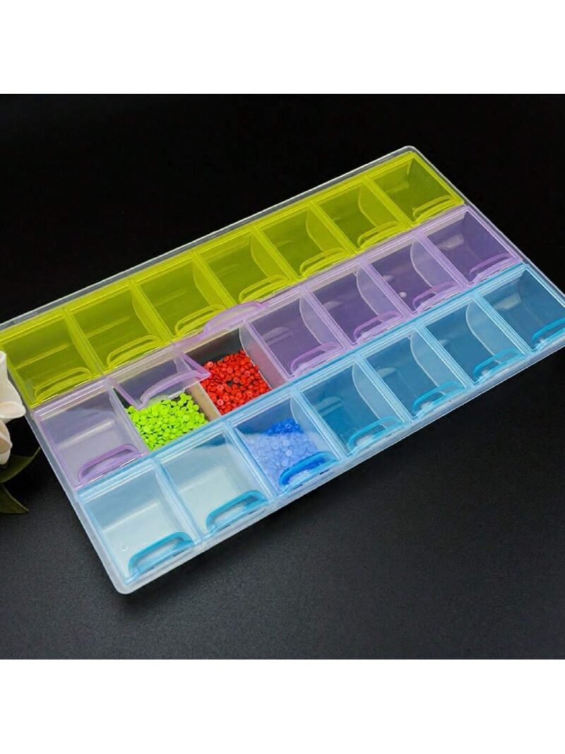 Organizador/pastillero de colores 21 espacios. - Imagen 8