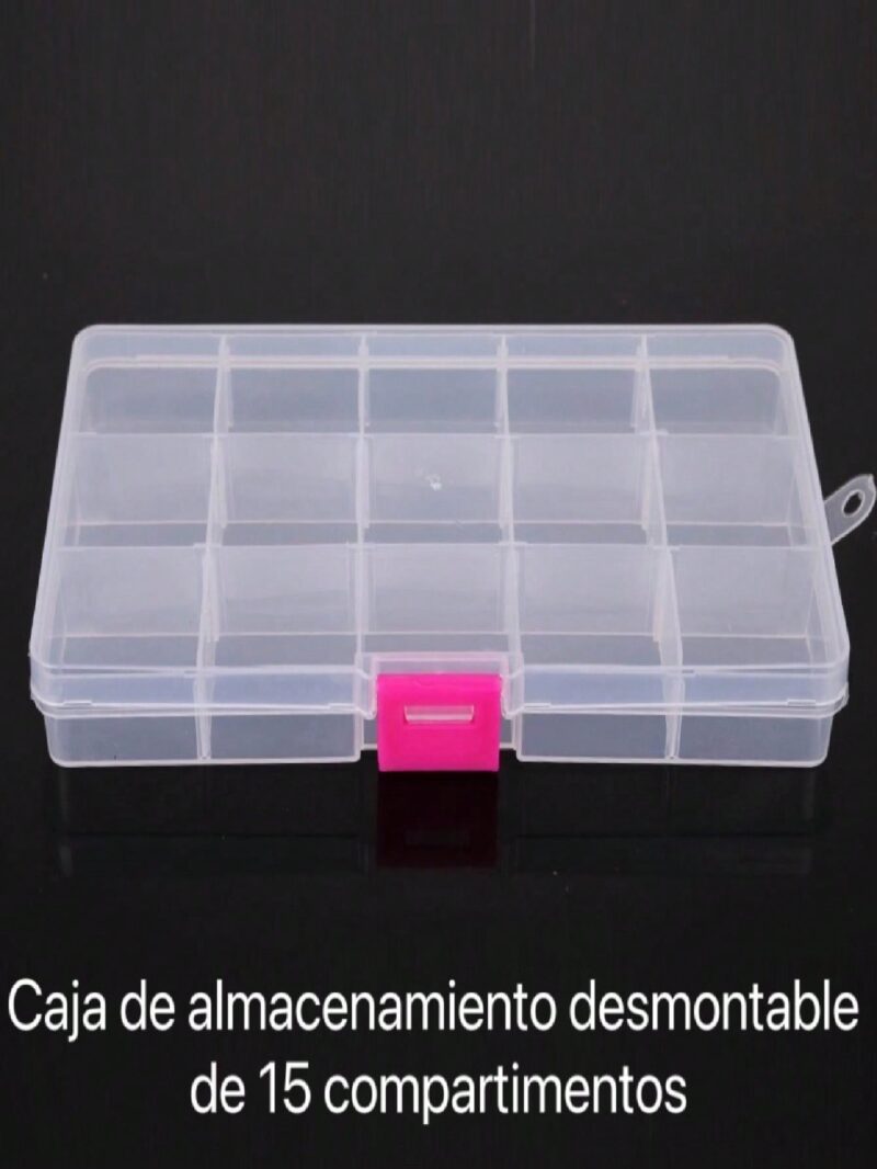 Pastillero/ Organizador de plástico con broche. - Imagen 2
