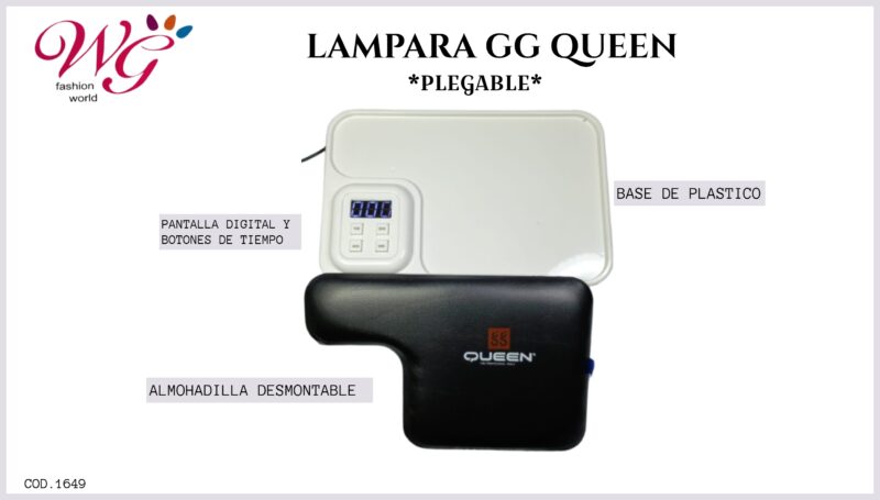 Lampara Para Uñas Profesional Gg Queen (Pegable) - Imagen 6