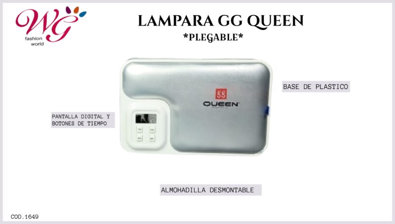 Lampara Para Uñas Profesional Gg Queen (Pegable) - Imagen 5