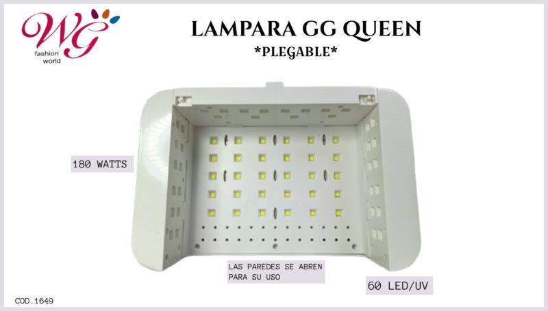 Lampara Para Uñas Profesional Gg Queen (Pegable) - Imagen 3