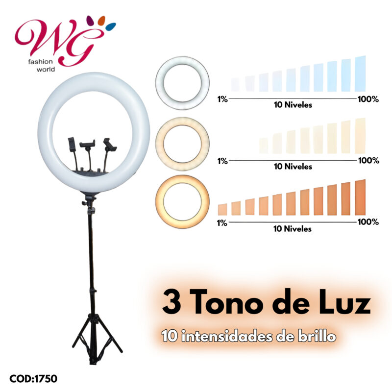 Aro De Luz Profesional 21 Pulgadas Con Tripie - Imagen 3