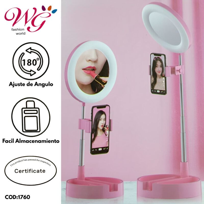 Aro De Luz Profesional Para Maquillaje De Tocador - Imagen 2