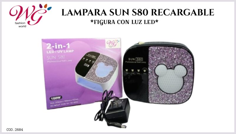 Lampara Para Uñas Profesional S80 (recargable) - Imagen 3