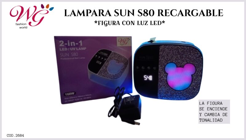 Lampara Para Uñas Profesional S80 (recargable) - Imagen 8