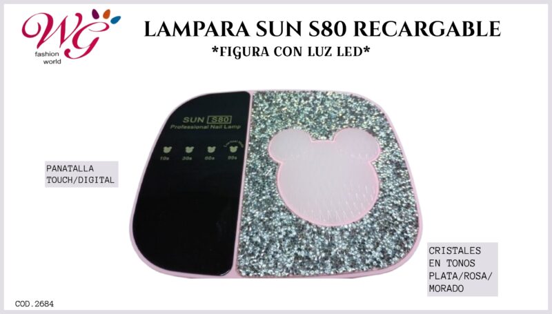 Lampara Para Uñas Profesional S80 (recargable) - Imagen 7