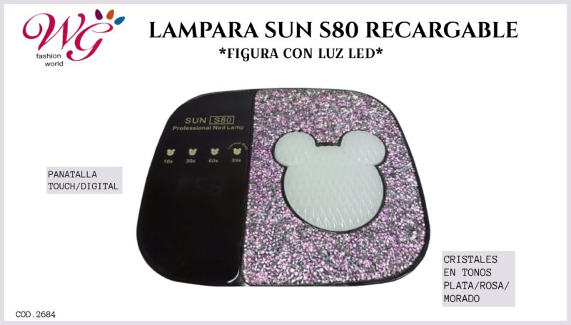Lampara Para Uñas Profesional S80 (recargable) - Imagen 5