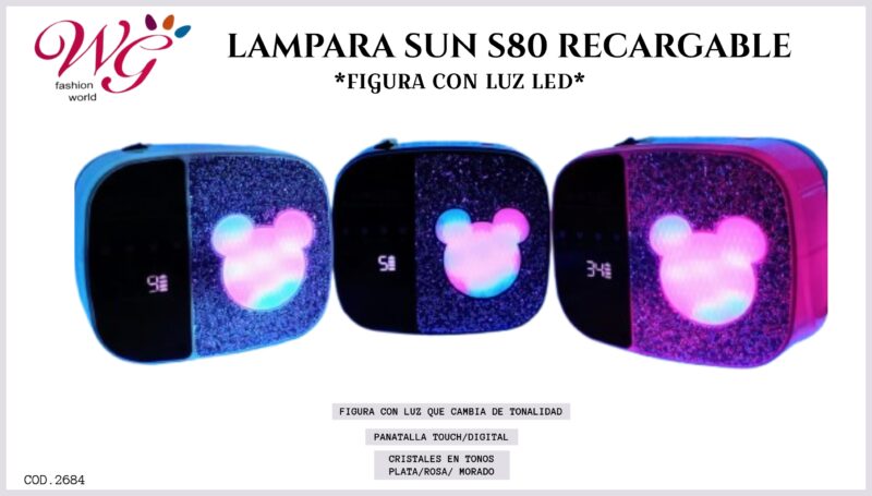 Lampara Para Uñas Profesional S80 (recargable) - Imagen 4