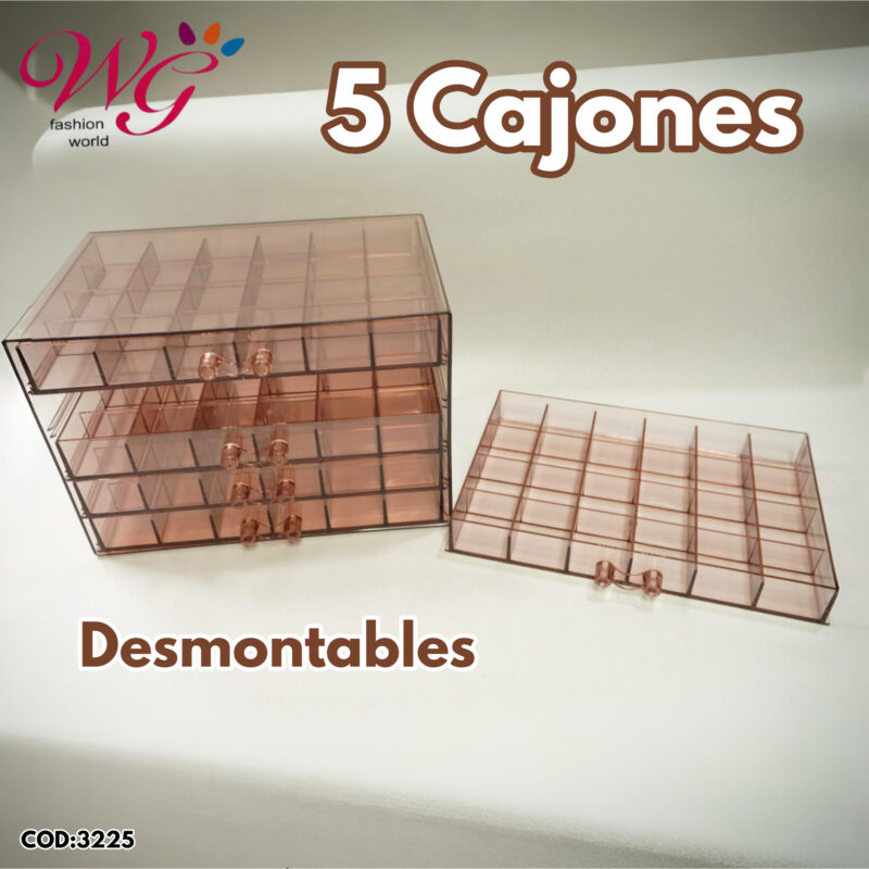 Organizar De Acrílico Con 5 Cajones (120 Espacios) - Imagen 5