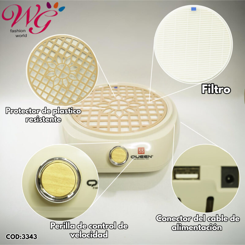 Extractor De Polvo Profesional Vintage Para Uñas - Imagen 4