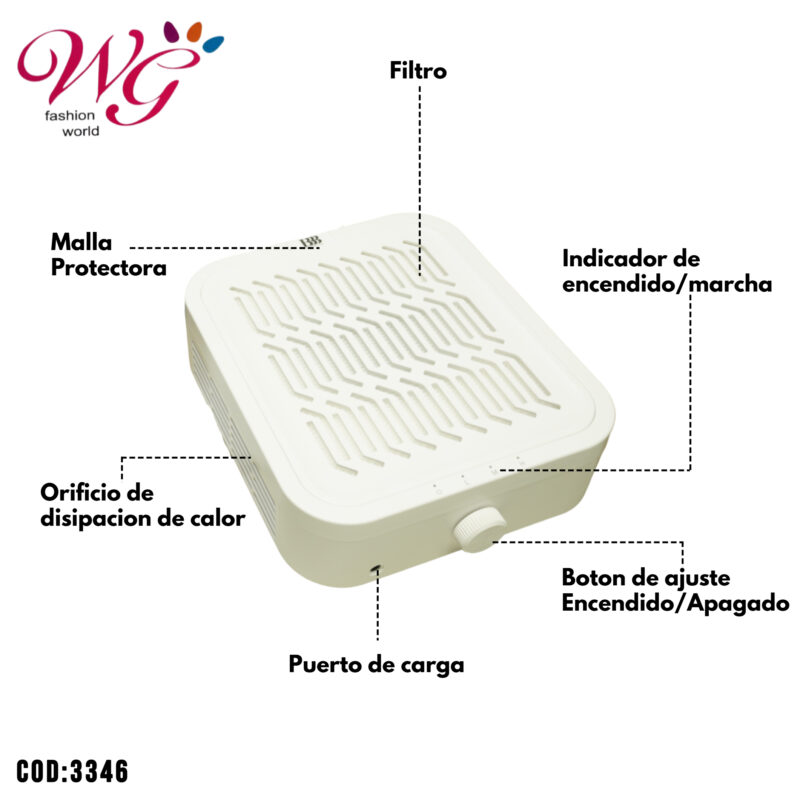 Extractor De Polvo Profesional Para Uñas Bbb - Imagen 5