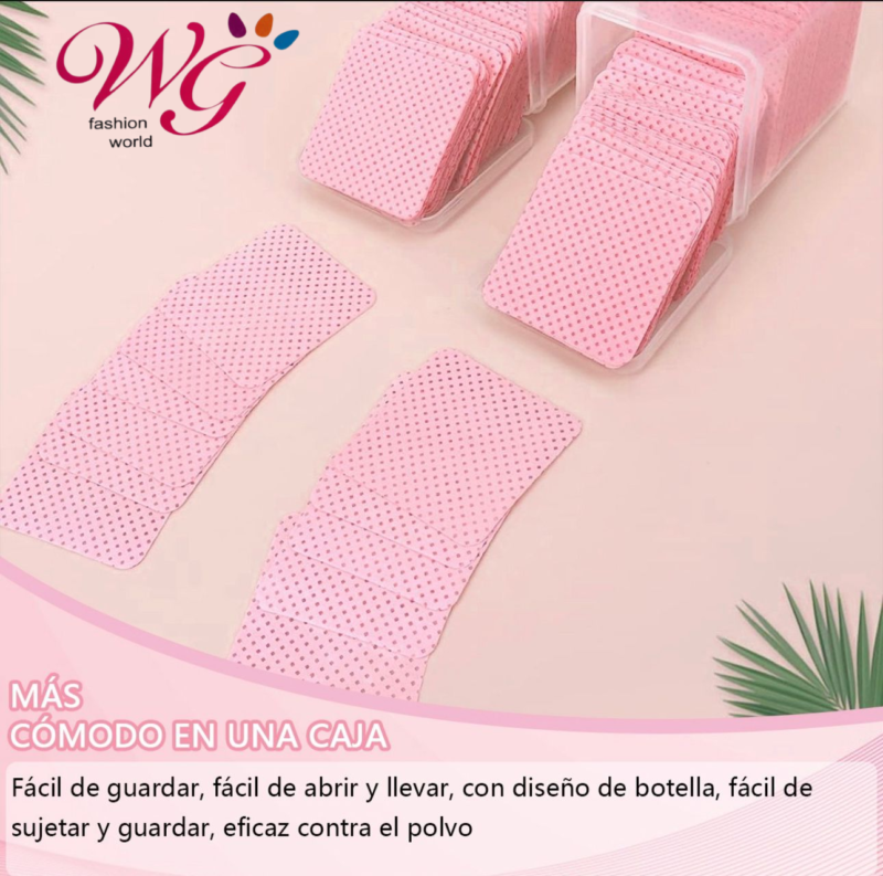 Toallitas Para Limpiar Adhesivo Extensiones Pestañas - Imagen 2