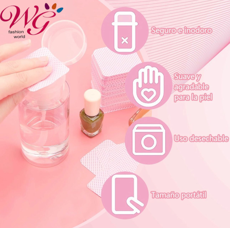 Toallitas Para Limpiar Adhesivo Extensiones Pestañas - Imagen 3