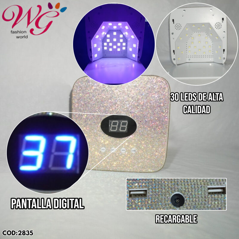 Lampara Para Uñas Profesional Cordless Recargable - Imagen 5