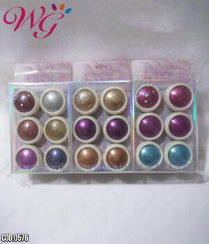 Polvo Efecto Espejo Metálico Pack (12 Pzs) Con 6 Pzs C/u
